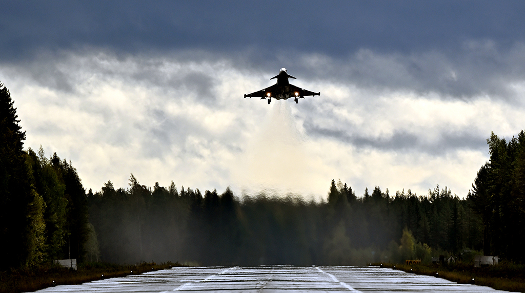 Typhoon road landing