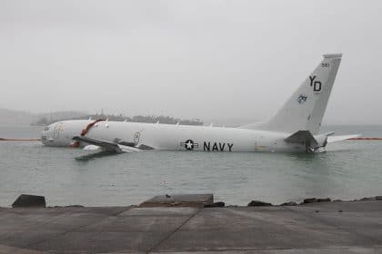 P-8A into water
