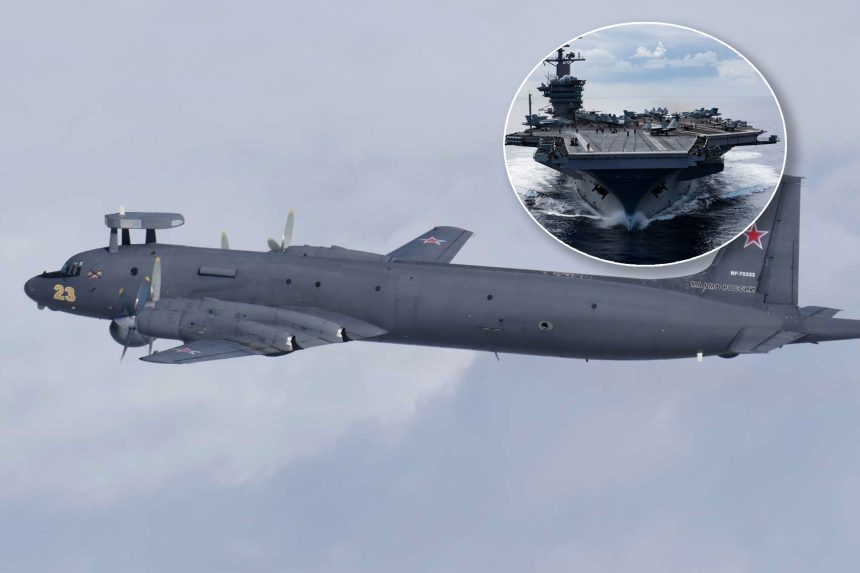 Il-38 Buzzes USS Carl Vinson